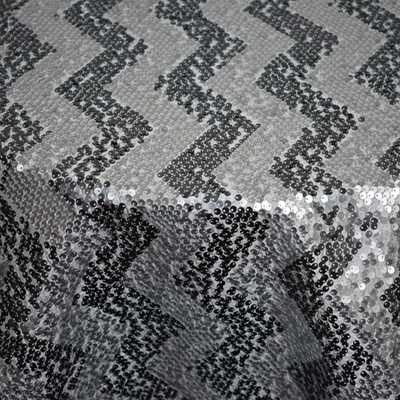 SEQUIN - GATSBY CHEVRON GUNMETAL/SILVER